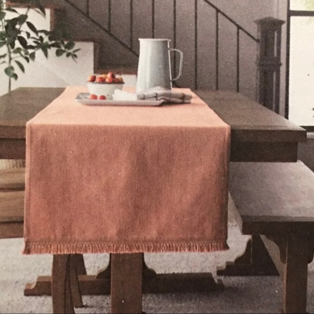 TABLE RUNNER 20x90in Rose Blush Pink Magnolia Hearth & Hand